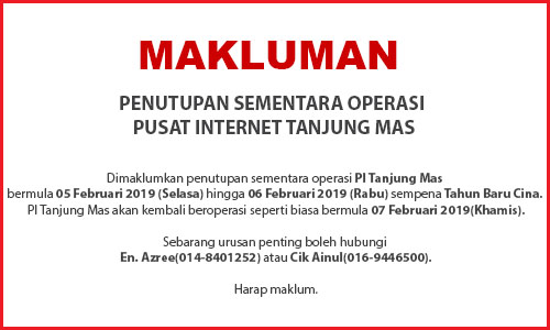 NOTIS PENUTUPAN PI TAHUN BARU CINA